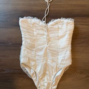Princess Polly White Ruched Bodysuit